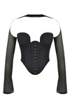 Click for more info about HOUSE OF CB Mina Plunge Long Sleeve Structured Corset Top | Nordstrom