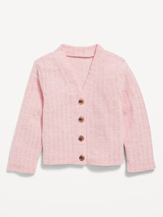 Cropped Button-Front Cardigan Sweater for Toddler Girls | Old Navy (US)