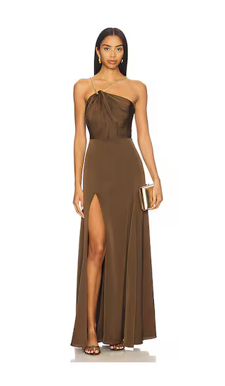 Clara Gown in Brown | Revolve Clothing (Global)