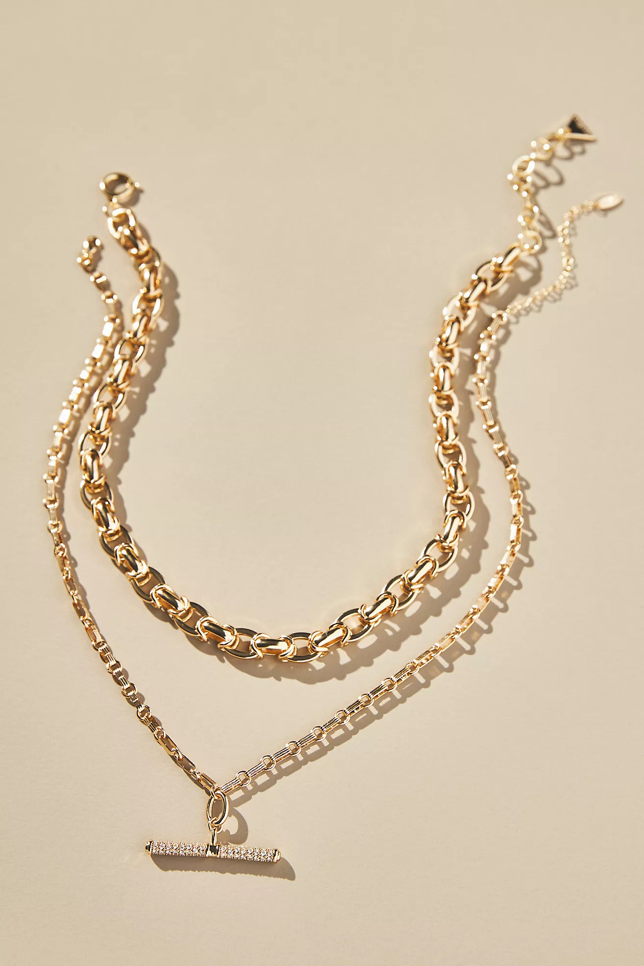 Pavé Bar Layered Necklaces, Set of 2 | Anthropologie (US)