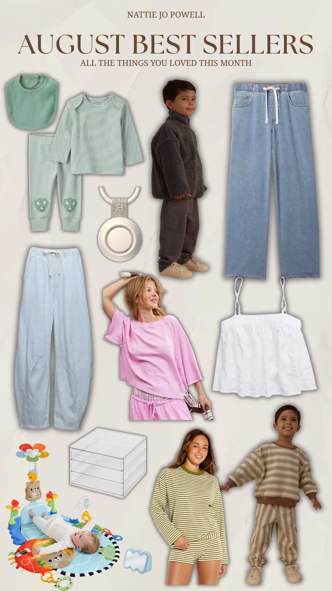 August’s most-loved finds are all in one place! From cozy matching sets and kids’ staples to everyday home and baby favorites!

August best sellers - matching sets - kids clothing - baby essentials - mom style - home organization - Amazon finds

 

 #LTKootd #LTKmomlife #LTKKids