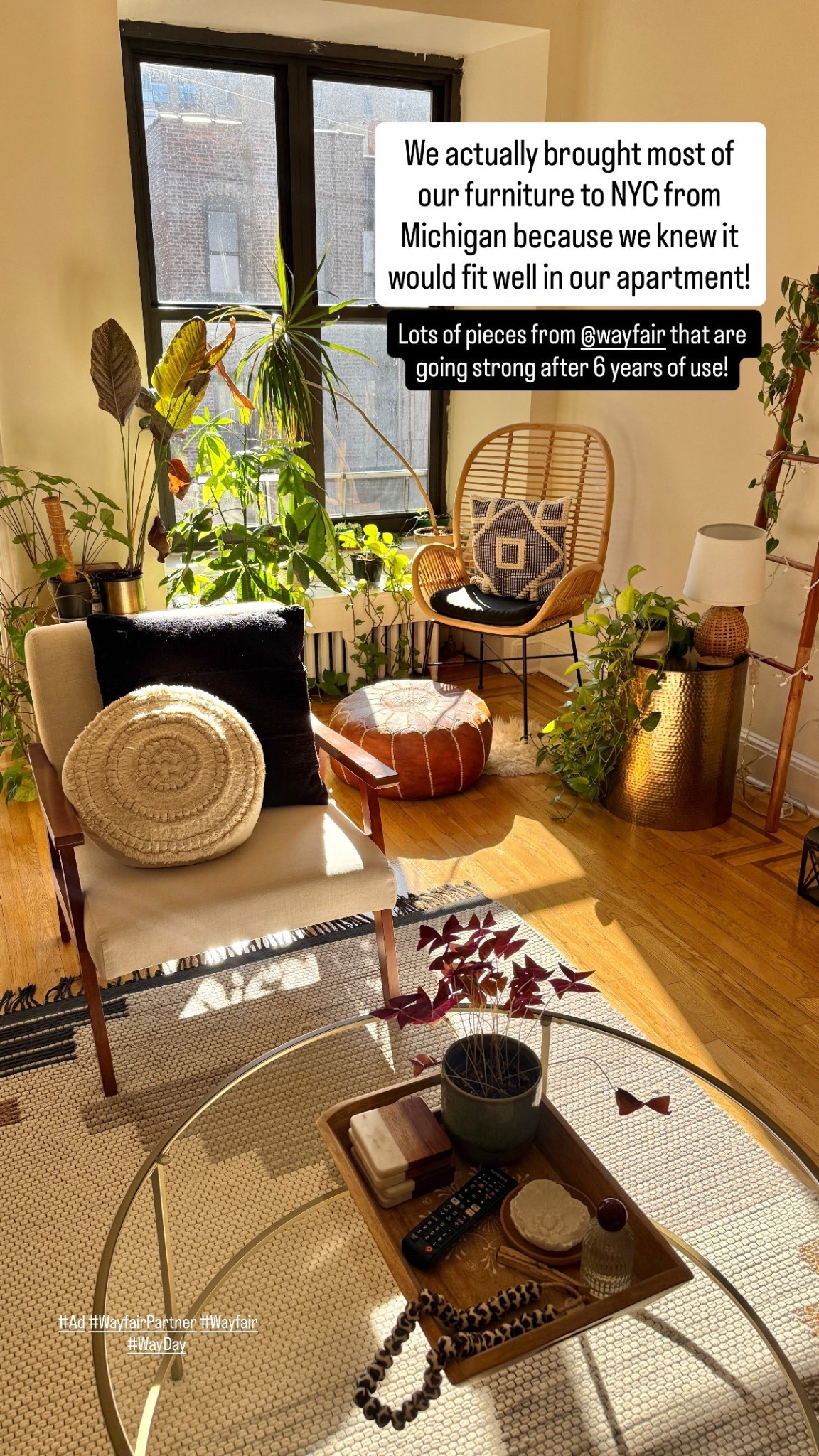 A look at our NYC apartment living room. White chairs and coffee table are from @Wayfair  #Ad, #WayfairPartner, #Wayfair, and #WayDay

#LTKHome