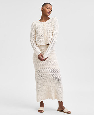 And Now This Women's Crochet Scalloped-Hem Maxi Skirt, Exclusively at Macy's - Macy's | Macy's