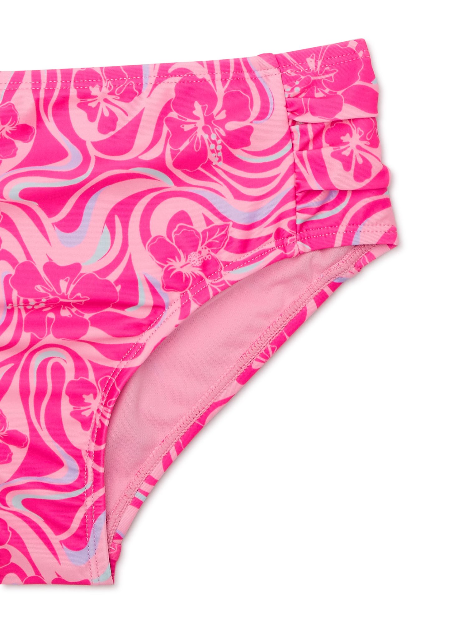 Wonder Nation Girls Puff Sleeve Bikini Swimsuit with UPF 50, Sizes 4-16 | Walmart (US)
