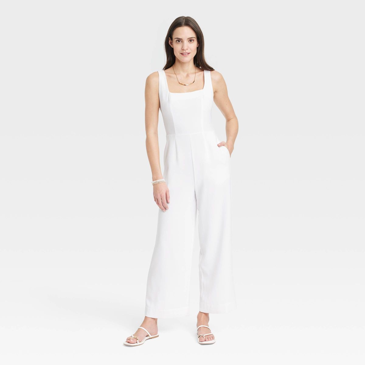 Women's Maxi Jumpsuit - A New Day™ White S | Target