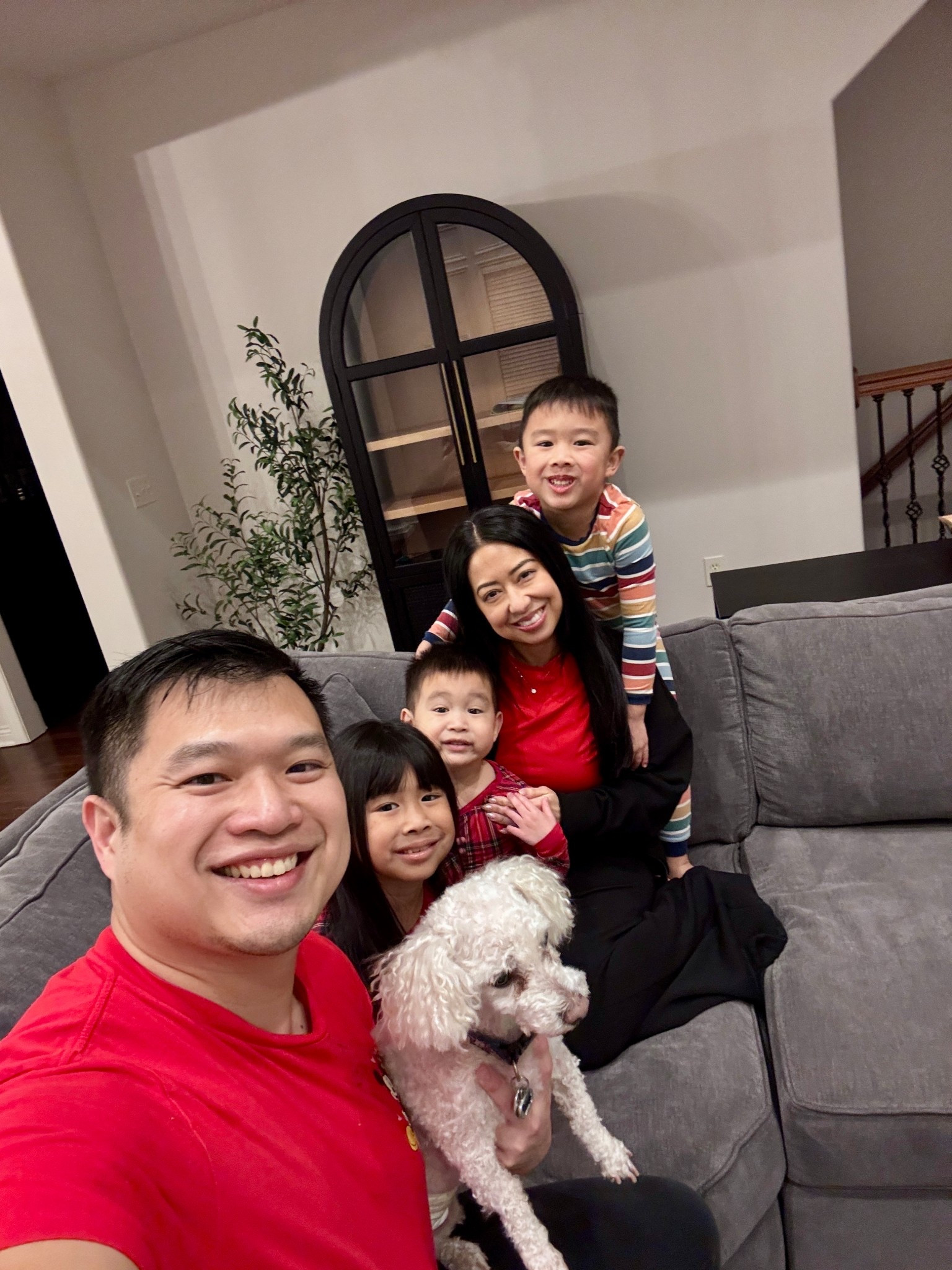 Gong Hei Fat Choy 🧧✨
Welcoming the Year of the Horse with grateful hearts and our three littles by our side. Wishing everyone health, happiness, and prosperity in the year ahead 🐎❤️

My black wider leg track pants are spanx air essentials- size XS petite (I went down 1 size… still super long but I love them and they have pockets). 
Spanx air essentials track jacket full zip - size small TTS 
RED long sleeve shirt from Amazon - size medium (I size up 1 in this brand usually)  
#LunarNewYear #YearOfTheHorse #GongHeiFatChoy #chinesenewyear #adventuresofthechanfam

#LTKmomlife #LTKPetite #LTKdayinmylife