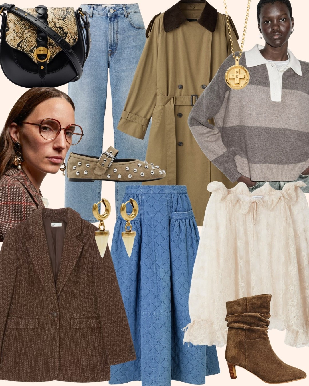 This week’s Douceur Loves ❤️
Find the full edit on douceur.uk ➡️✨

Autumn Fashion,
Autumn Style,
Baggy Jeans,
Boyfriend Jeans,
Blue Jeans,
Lace Ruffle Blouse,
Pendant Earrings,
Striped Wool Polo,
Striped Sweater,
Leather Ballet Flats,
Studded Ballet Flats,
Brown Blazer,
Shoulder Bag,
Quilted Maxi Skirt,
Suede Boots,
Gold Necklace,
Trench Coat,
Corduroy Collar,
Round Glasses

#LTKautumn #LTKFashionMonth #LTKuk