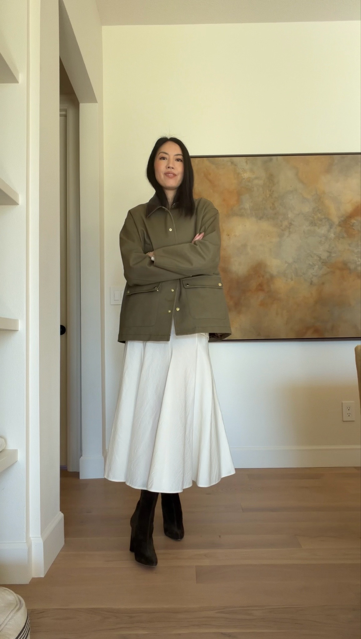 Gorgeous cashmere sweater for only $119 and the skirt is 50% off. Styled with my most worn barn jacket

#monochromaticoutfit
#wintersweater
#winteroutfit
#winterskirt
#designerskirt



#LTKootd #LTKgrwm #LTKWorkwear