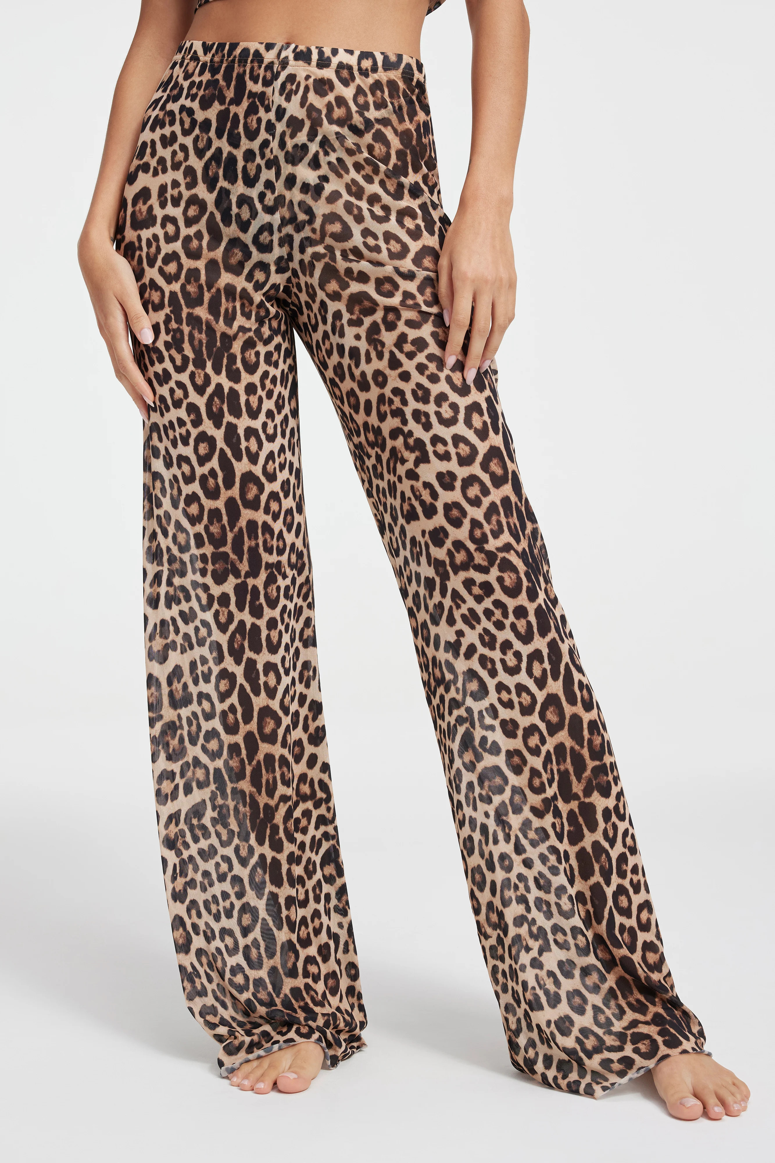 MESH WIDE PANTS | GOOD LEOPARD003 | Good American