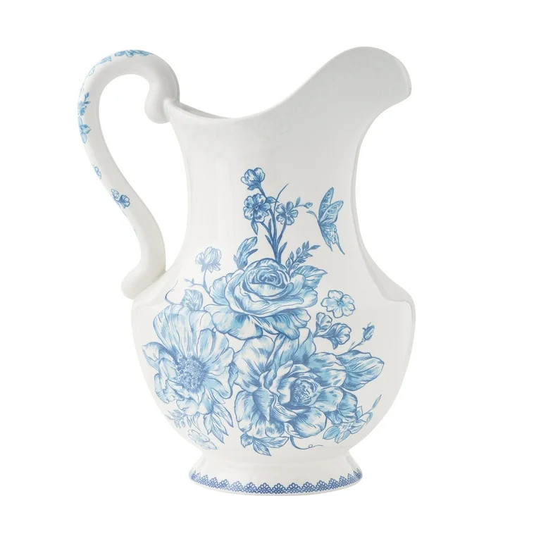 The Pioneer Woman Agatha Stoneware 2-Quart Pitcher, Blue | Walmart (US)
