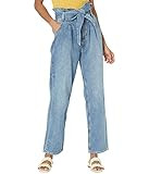 HUDSON Jeans Women's Remi high Rise Paperbag Straight Jean, Bright Star, 29 | Amazon (US)