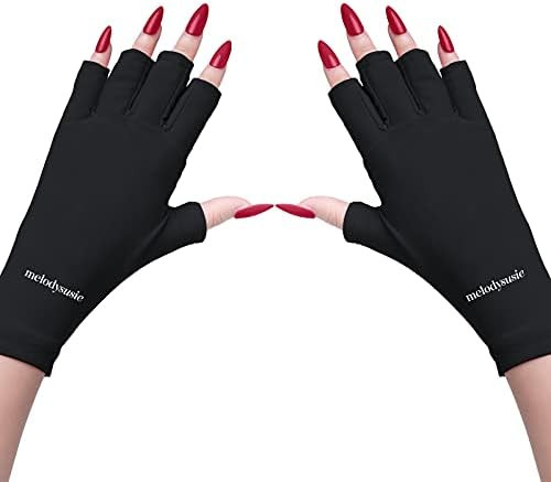 MelodySusie UV Glove for Gel Nail Lamp, Professional UPF50+ UV Protection Gloves for Manicures, N... | Amazon (US)