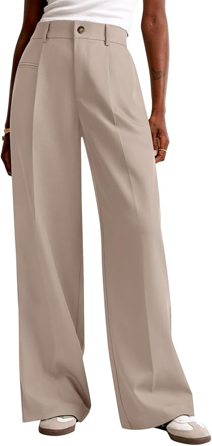 NIMIN Women Wide Leg Dress Pants High Waisted Business Casual Work Trousers 2026 Summer Slacks wi... | Amazon (US)