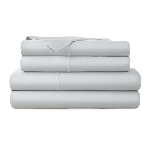 100% Organic Cotton Sheets Queen Size - GOTS Certified Organic Bed Sheets with Deep Pocket Breathable and Cozy Sateen Weave Gets Softer with Each Wash - Luxury 4 Piece Set (Shore, Queen) | Amazon (US)