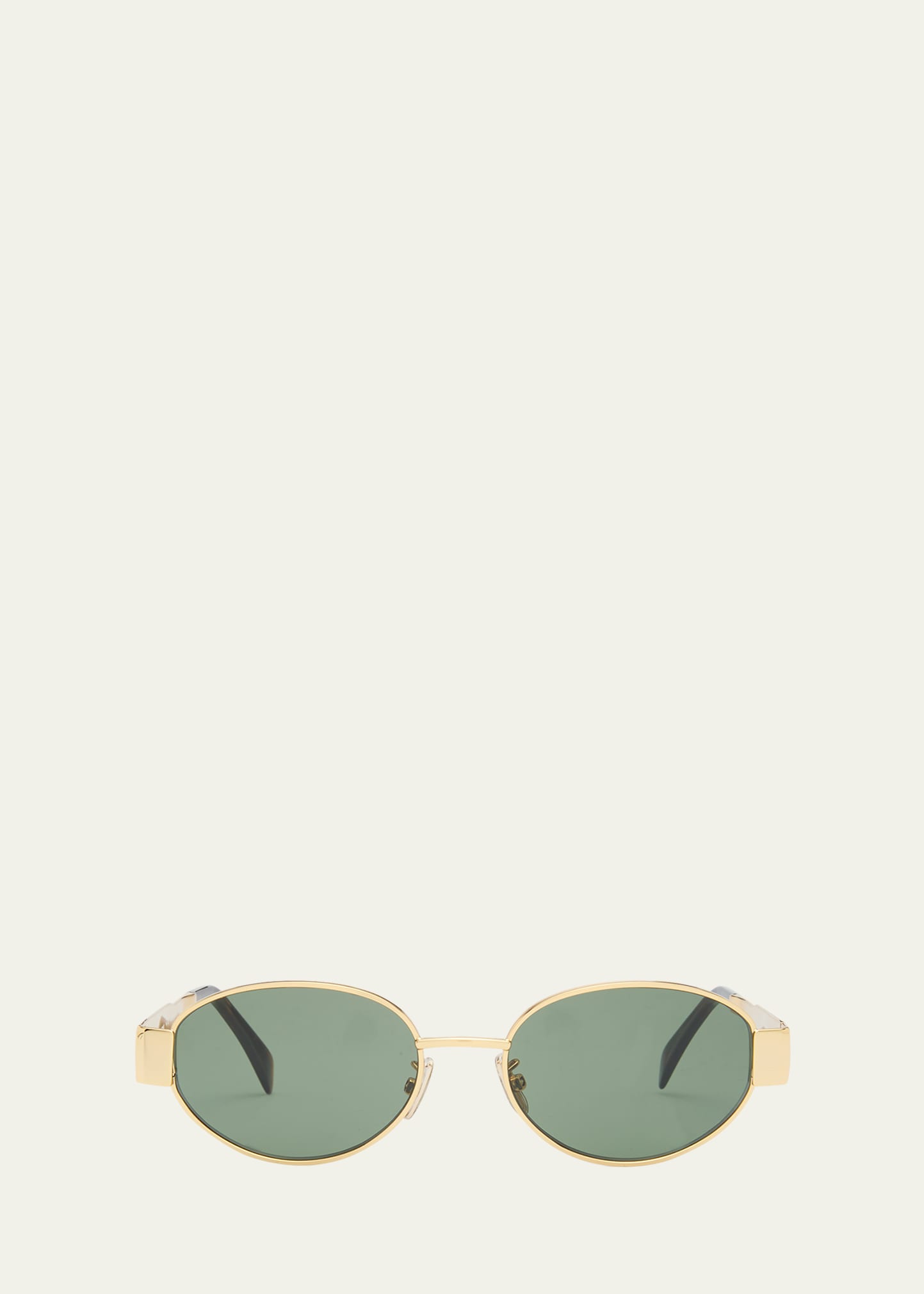 Celine Men's Triomphe Metal Oval Sunglasses | Bergdorf Goodman