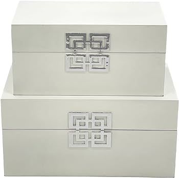 Galt International Storage Box Set Decorative Storage Box w/Hinged Lid Classic Design Wood Decor ... | Amazon (US)