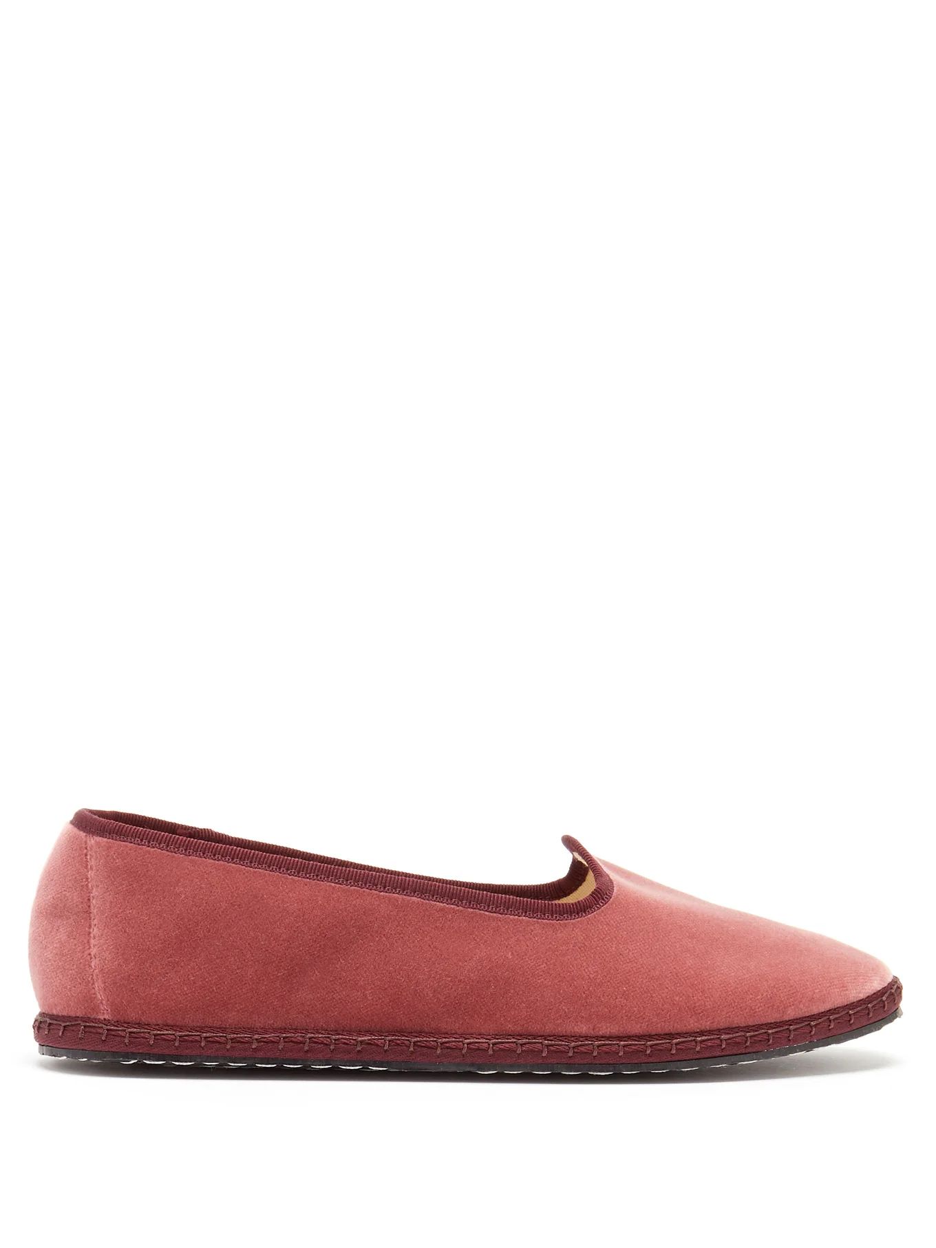 Whipstitched velvet furlane slippers | Vibi Venezia | Matches (US)