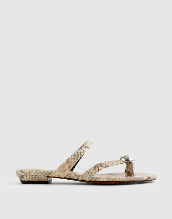 The Mila Organic Hardware Thong Slide Sandal | Madewell