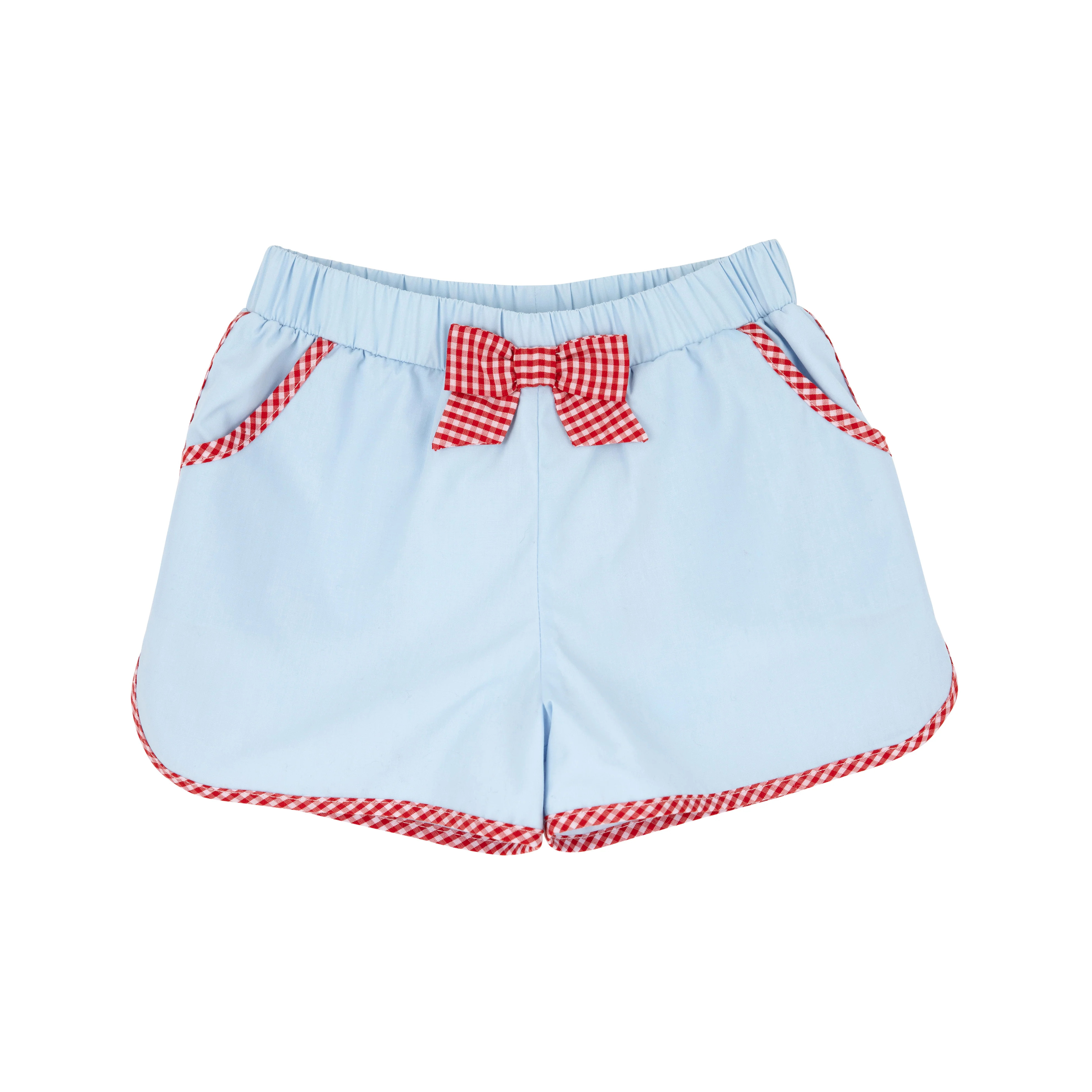 Cheryl Shorts - Buckhead Blue with Richmond Red Mini Gingham | The Beaufort Bonnet Company