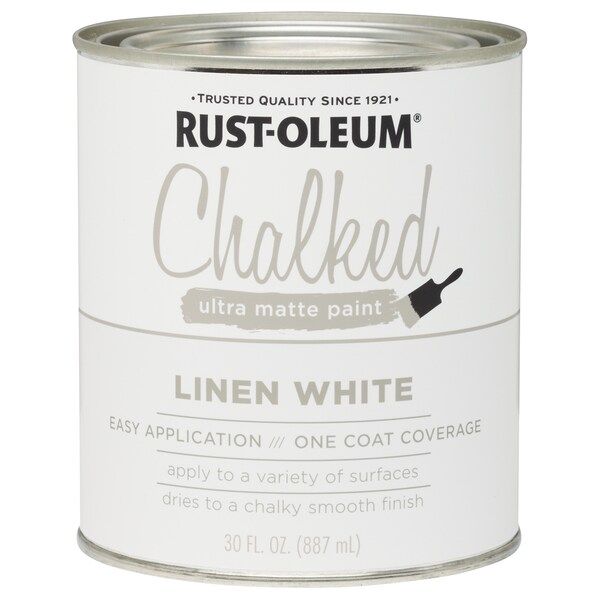 Rustoleum 285140 30 Oz Linen White Chalked Ultra Matte Paint | Bed Bath & Beyond