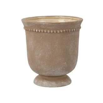 Rollback My Texas House 8" Cream Dot Urn - Ceramic Plant Pot, 8.1" Dia x 8.5" H $11.97 Was $15.97

 | Walmart (US)