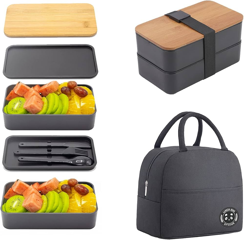 Bento Box Adult Lunch Box with lunch bag, Japanese Stackable Lunch Box Containers for Adult, Bent... | Amazon (US)
