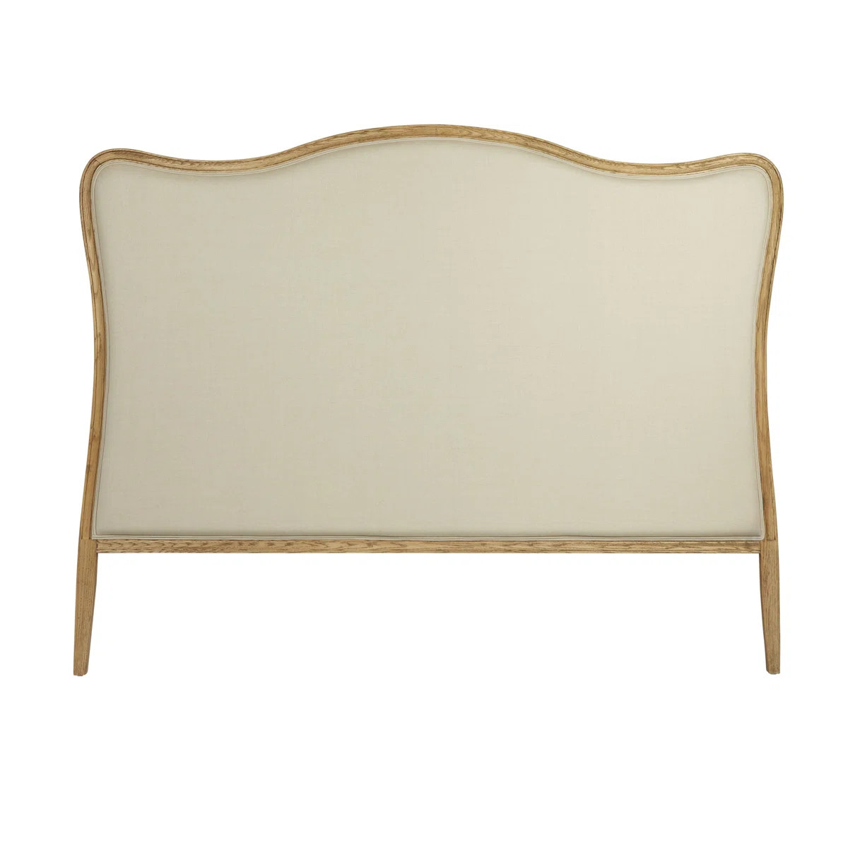 Elegant Oak Wood King-Size Headboard with Linen Upholstery | Wayfair North America