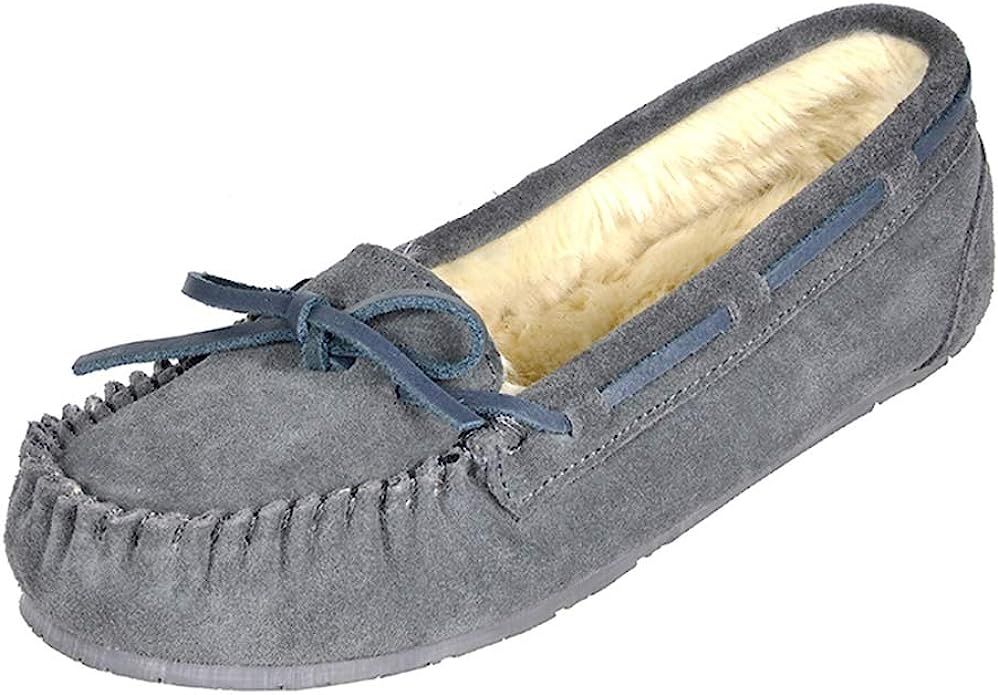 DREAM PAIRS Women's Sheepskin Slip On House Moccasin Slippers Loafers Shoes | Amazon (US)