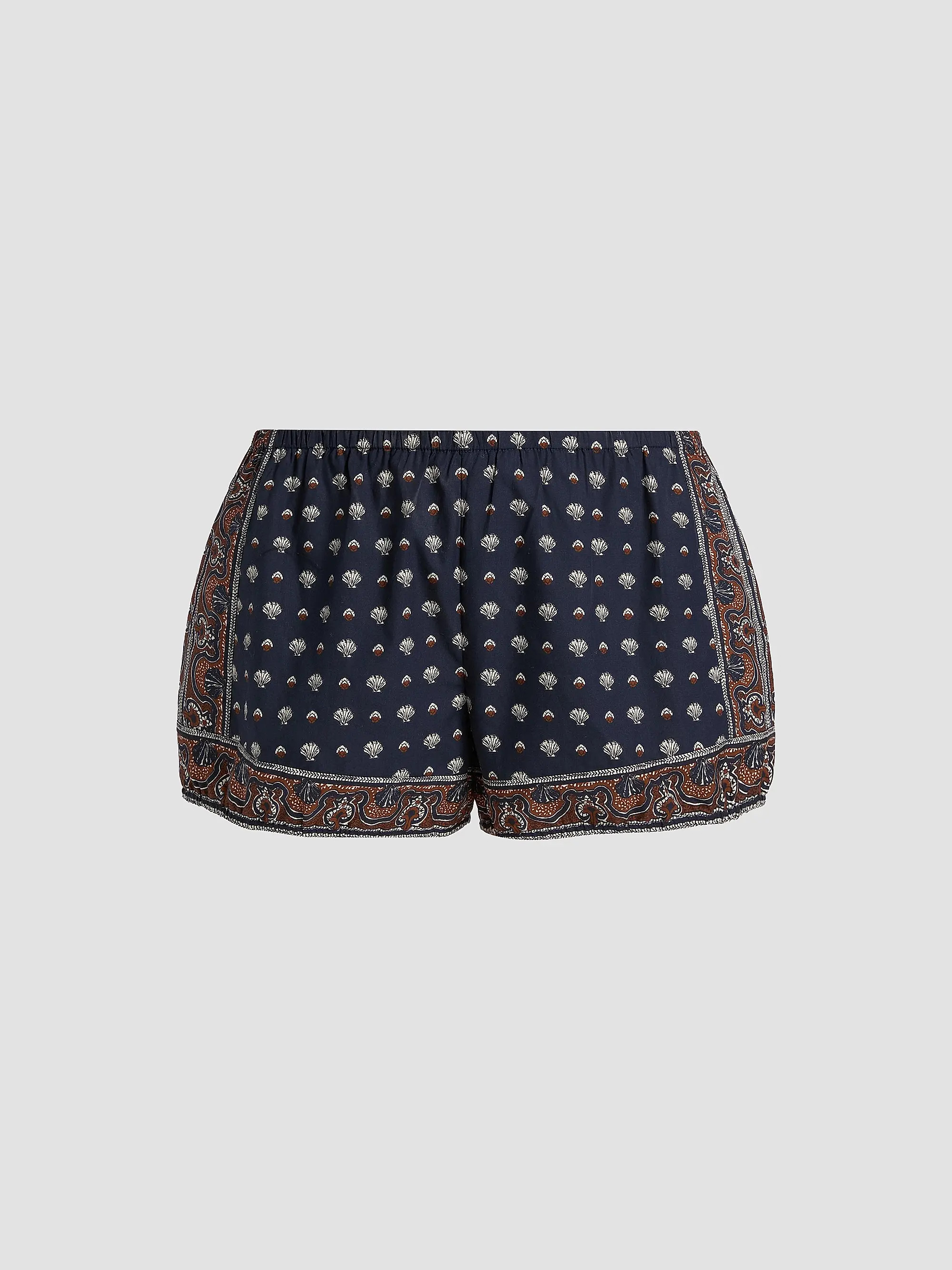 Vienna Shell-Print Cotton Shorts | Saks Fifth Avenue