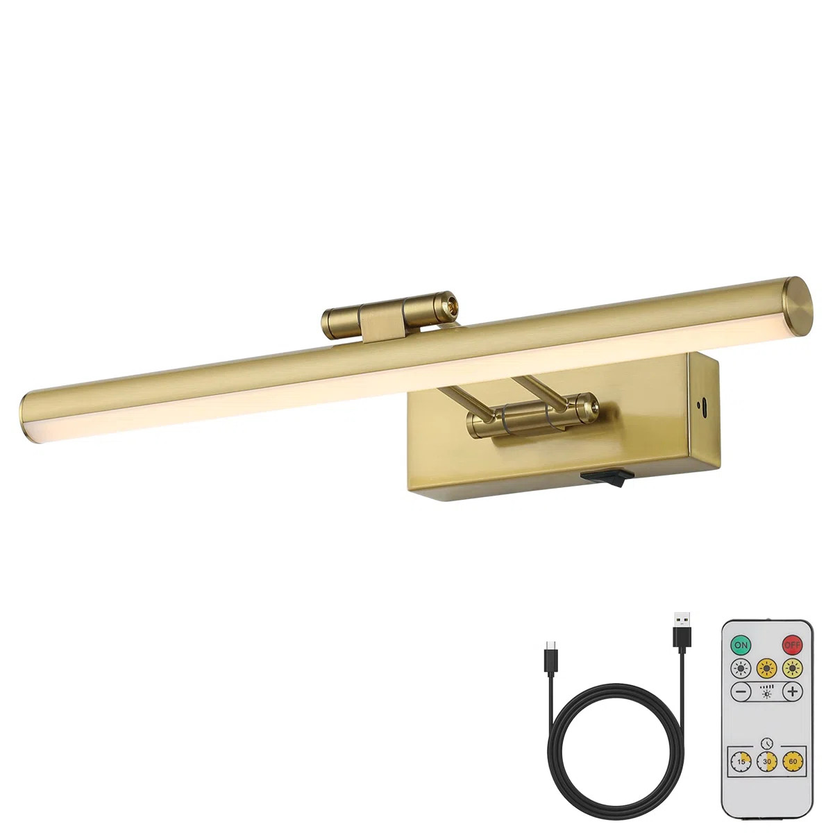 15.4'' Dimmable LED Wall Mount Picture Light with Remote | Wayfair North America