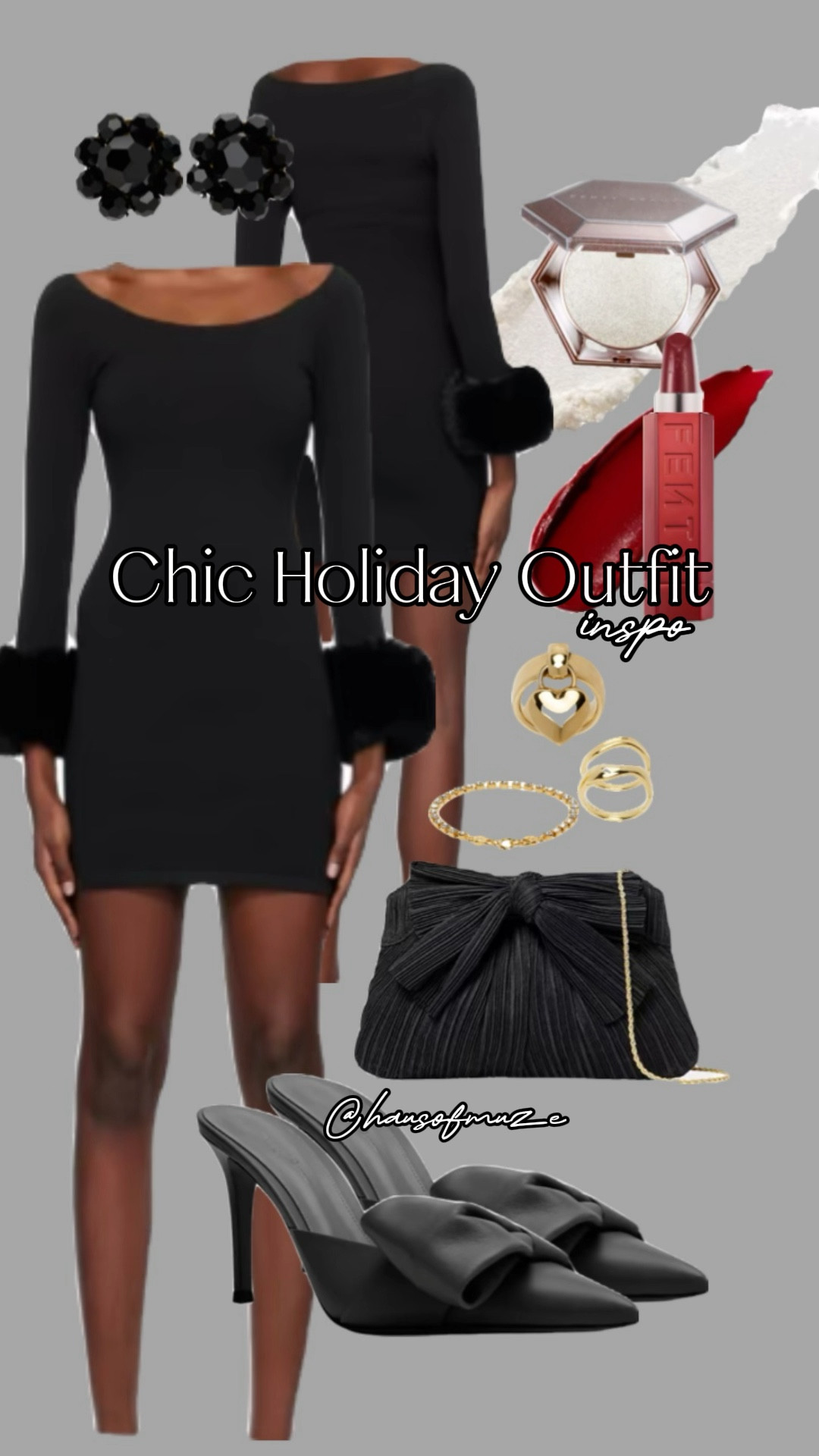 Simple but elegant touches for this Classic Holiday Look. Happy Holidays! 🎄🥂

Chic Holiday dress
Quiet Luxuryy 
Little black dress
Holiday outfit purse
Classy chic outfit inspo
Red lipstick
Body shimmer
Black chain bag
Kitten heels


#LTKstyletip #LTKparties #LTKHoliday