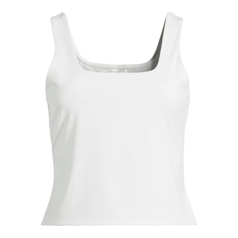No Boundaries Juniors' Double Layer Square Neck Tank Top, Sizes XS-XXXL | Walmart (US)
