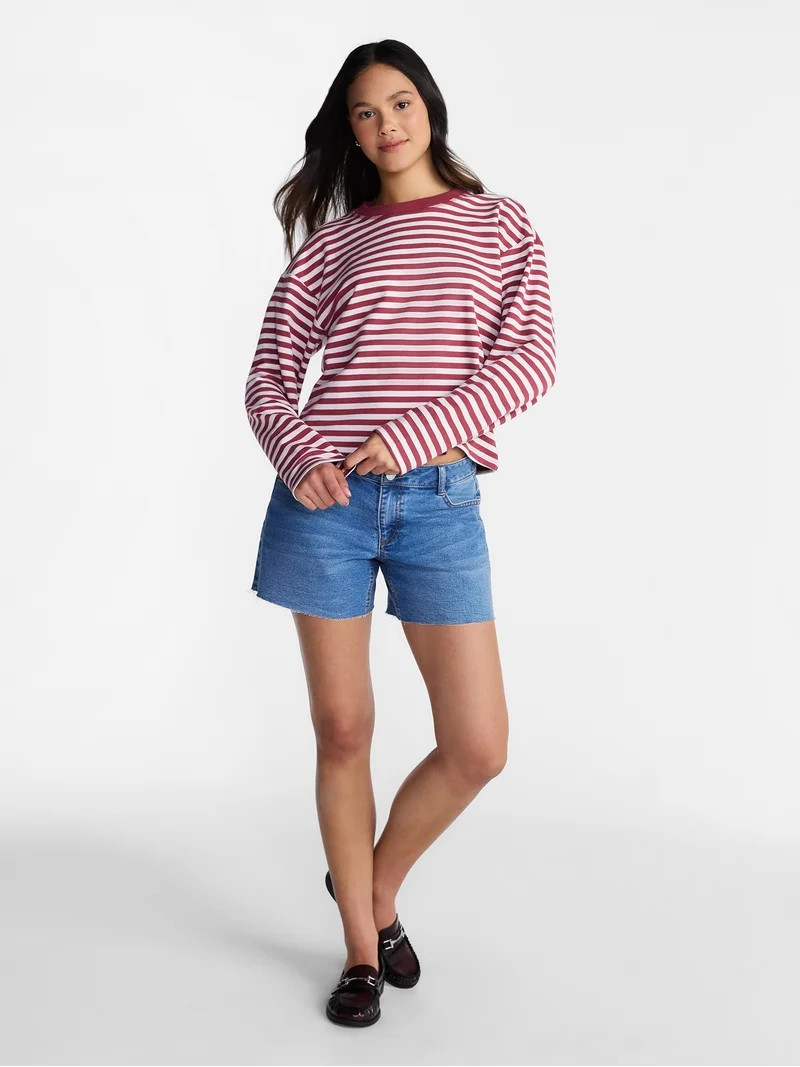 No Boundaries Relaxed Fit Shorts, 5" Inseam, Women's 00-20 | Walmart (US)