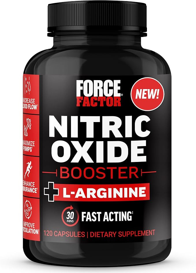 Force Factor Nitric Oxide Booster, Fast-Acting Formula with L-Arginine, Boosts Nitric Oxide Level... | Amazon (US)