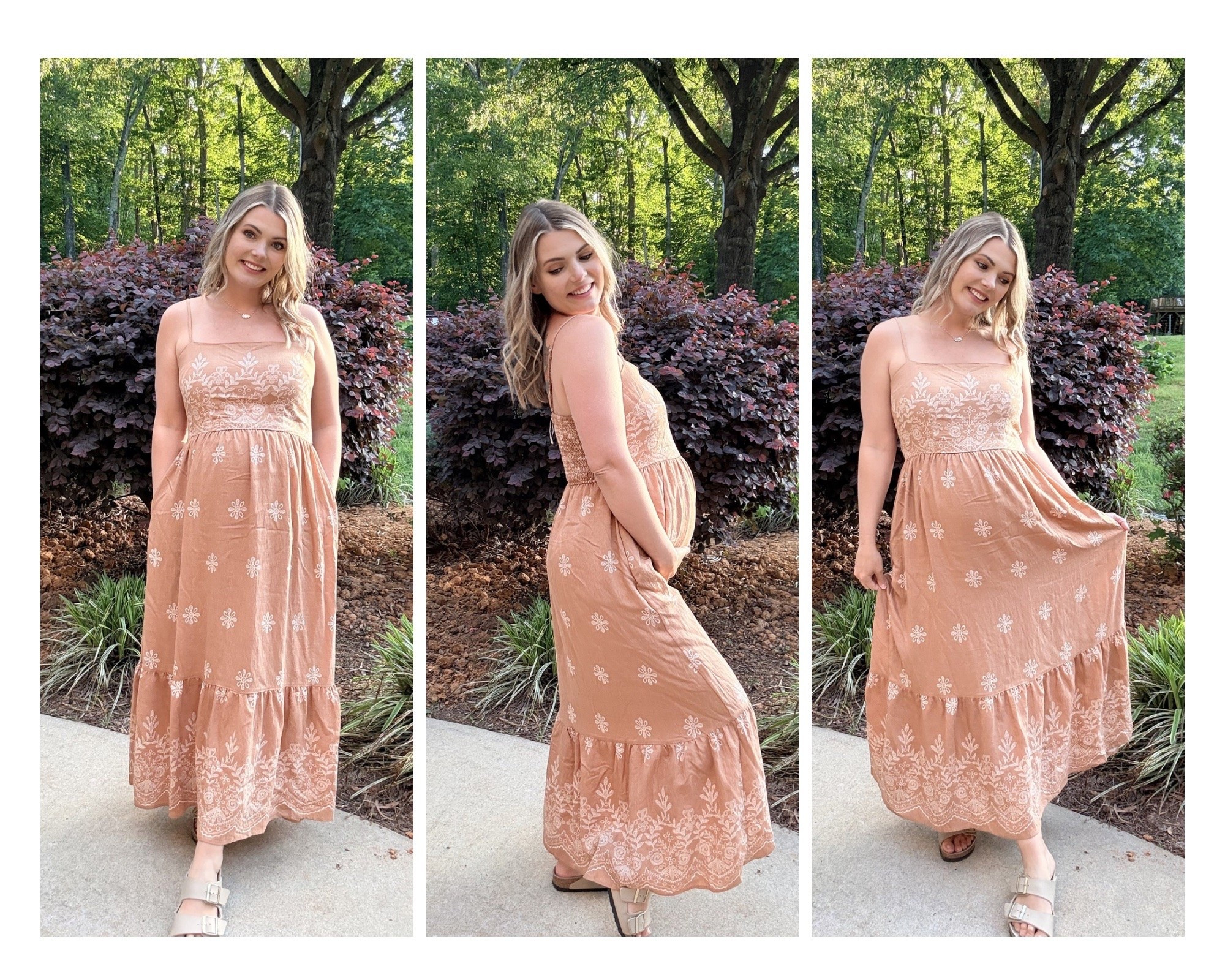 Amazon fashion 
Bump friendly
Summer maxi dress 
Wearing size medium! Adjustable sleeves

$5 off coupon on Amazon right now!

Womens Summer Boho Maxi Dress Casual Spaghetti Strap Floral Beach Sundress Flowy Smocked Long Vacation Dresses
Light weight, has slip

#LTKBump #LTKPetite #LTKSaleAlert