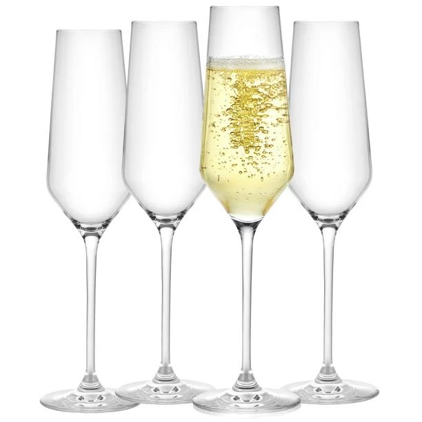 JoyJolt Layla Italian Crystal Champagne Flute, 8 ounces (Set of 2) - Walmart.com | Walmart (US)