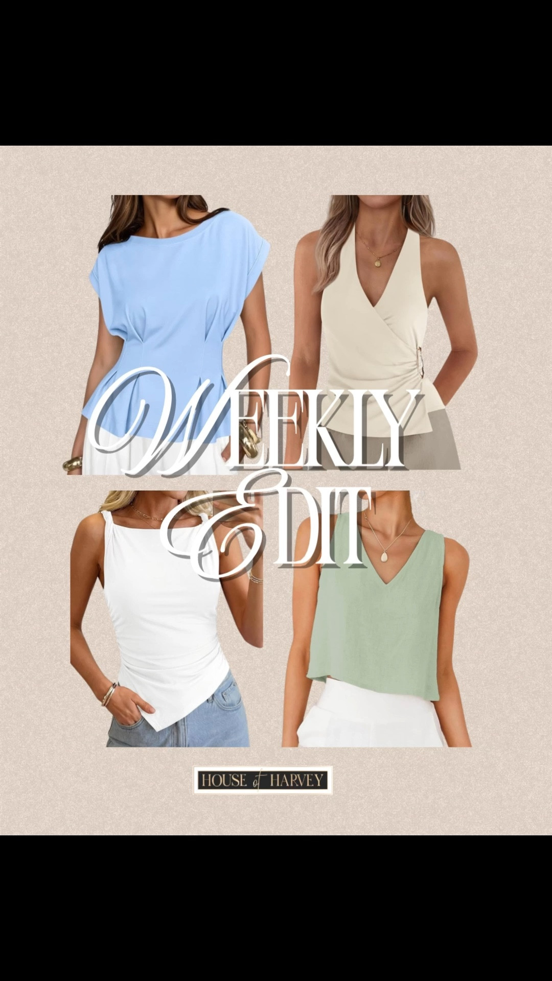 WEEKLY EDIT-this week it's all about clean lines, soft neutrals, and simple combinations that speak for themselves. These are pieces that work together naturally - creating a calm, confident look that feels easy to wear and easy to repeat. I found some amazing pieces all under $100 and from Amazon! These tops are so chic and embody this style vibe. Linked⬆️

#Itkcreator #Itkfinds #Itkwatchnow #amazon #amazonfinds #amazonfashion #springoutfits #spring #springfashion

#LTKootd #LTKgrwm #LTKSeasonal