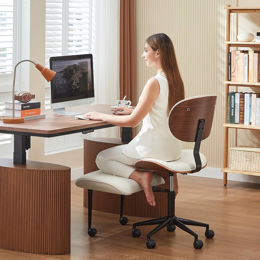 Bestier Meditation Chair with Wider Bentwood Back Support, Ergonomic Cross Legged Office Chair fo... | Amazon (US)