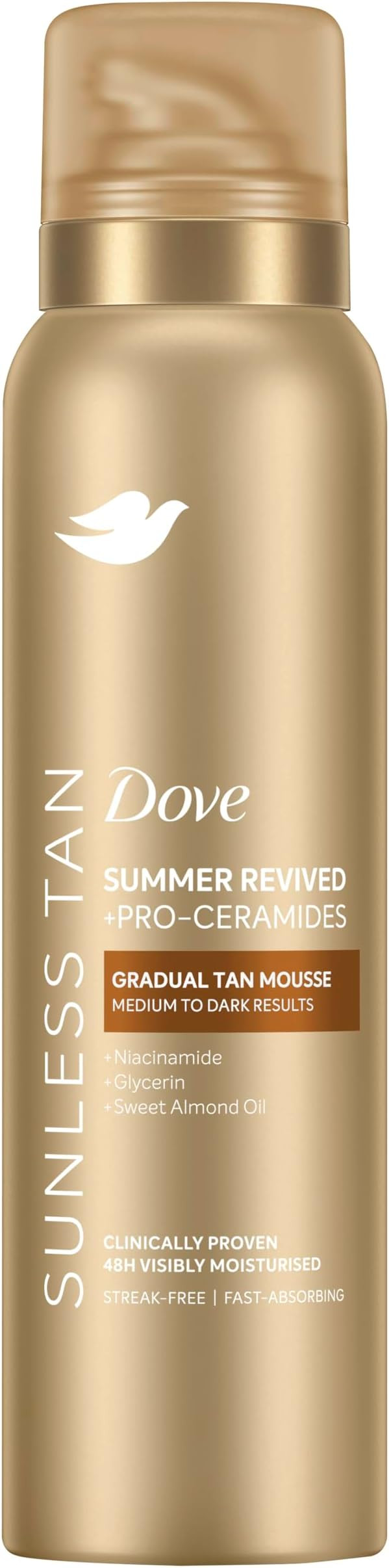 Dove Summer Revived Medium to Dark Gradual Tan Mousse fast-absorbing self tanning for a natural-l... | Amazon (UK)