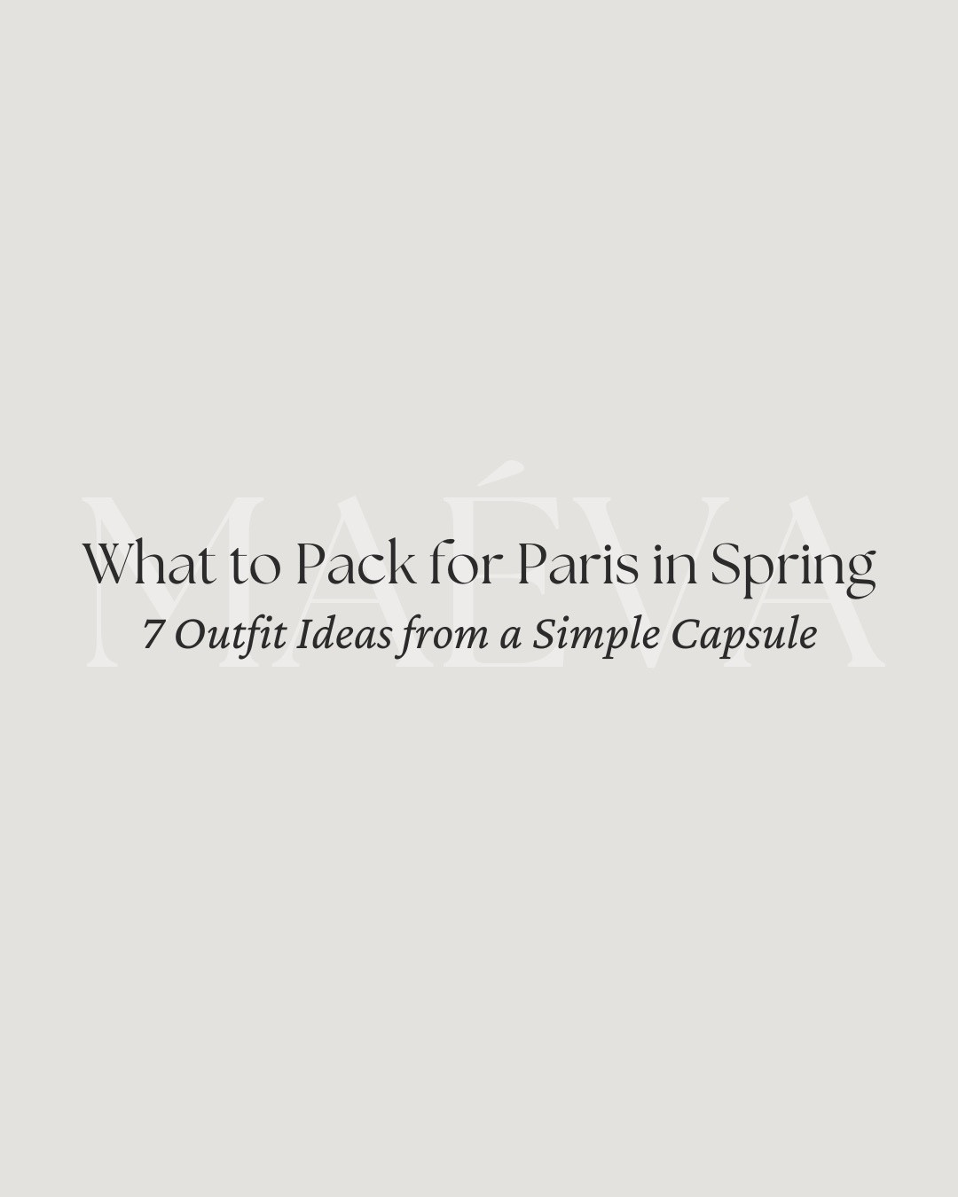 Packing for Paris in Spring? Here’s your capsule base ✨

I always like to take a capsule approach when packing, just a few key pieces that mix and match effortlessly! This guide shows how you can create multiple outfits from a simple, neutral foundation that’s easy to layer, style, and personalize with your own touch! 

✔️ If flats aren’t comfortable for long walks, swap them for sneakers or another walkable pair!  ✔️ Add a pop of color with a scarf, belt, or purse! You can also swap a black cardigan for a brighter one to add your je ne sais quoi!  ✔️ Bring (or buy while there) a small umbrella! Spring showers are real!
✔️ Layers are key: think trench coat, button-downs, sweaters, and cardigans!  ✔️ Garden paths mean dust or mud, so choose shoes accordingly! I ended up wearing my black ankle boots quite a bit on this latest trip!  ✔️ Crossbody bags are chic and practical, they’ll help keep your essentials safe and close!  ✔️ Most importantly, leave space in your suitcase - Paris shopping is a must! 😉

❤️ Comment SHOP to receive a DM with the link or head to the link in bio to shop the looks & more!

👉 Save this post for your next trip or use it as a starting point for your own timeless spring capsule wardrobe! 

With Amour, M.

#LTKTravel #LTKStyleTip #LTKSeasonal
