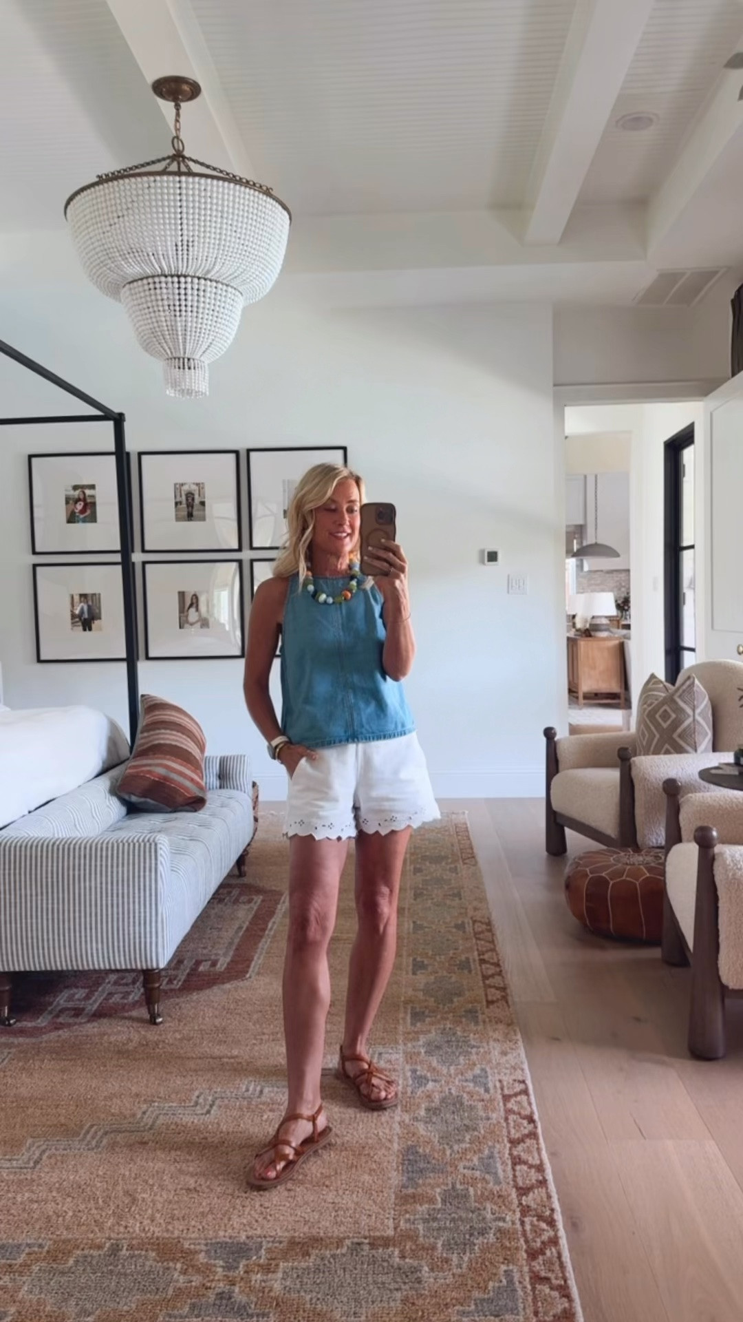 Easy summer fit 

Top: small
Shorts: xs
Sandals: tts

#LTKootd #LTKOver40