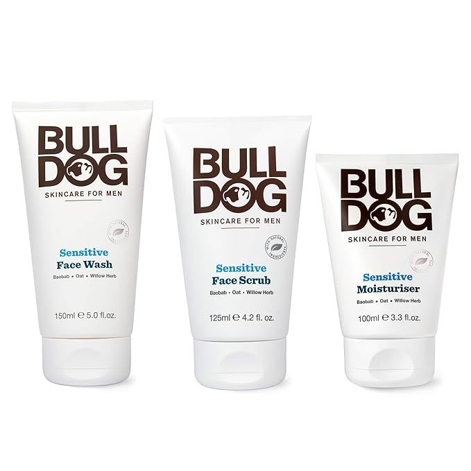 Bulldog Mens Skincare and Grooming Sensitive Full Face Kit with Moisturizer, Face Wash and Face S... | Amazon (US)