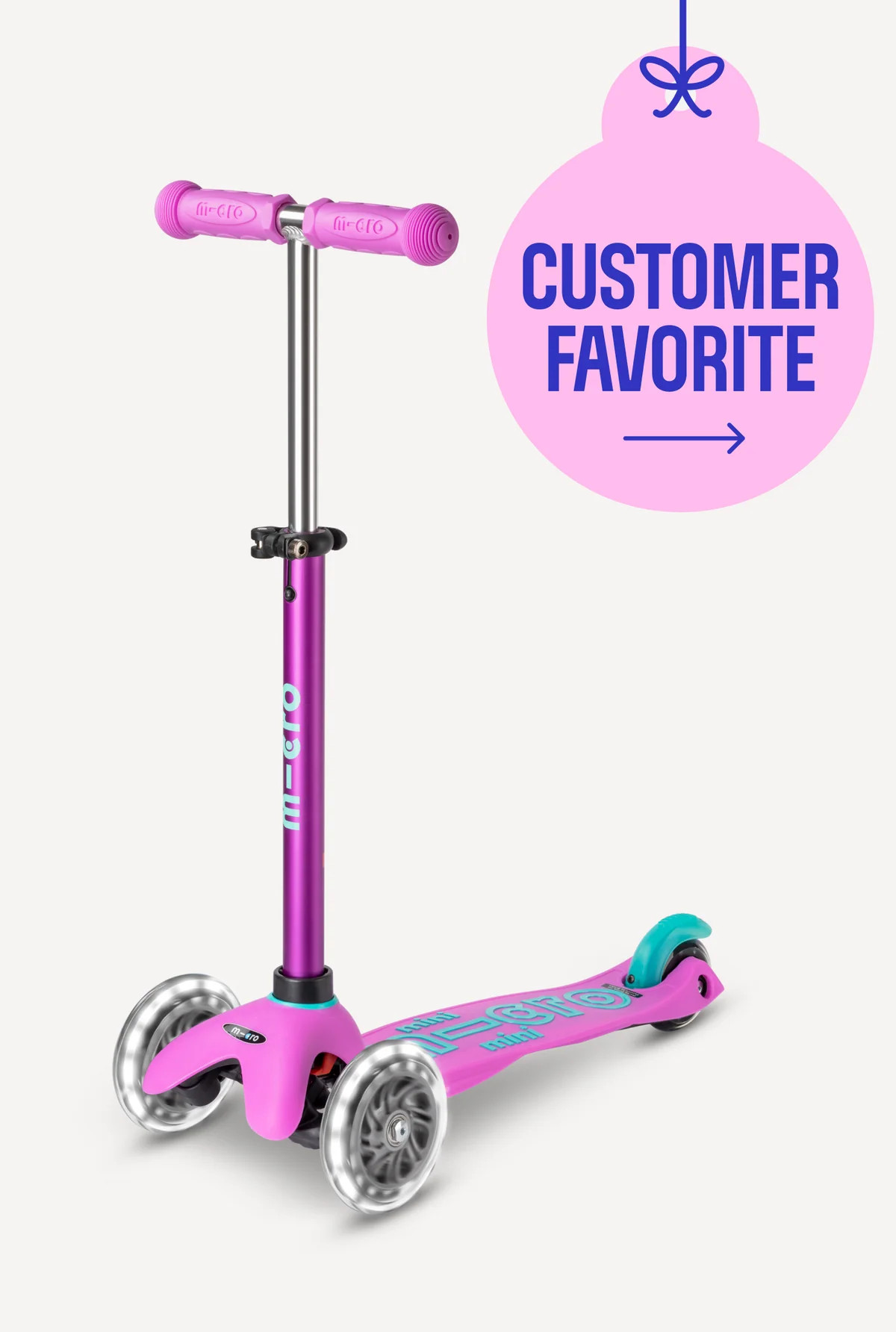 Micro Mini LED Scooter | Toddler + Child Scooter | Micro Kickboard | Micro Kickboard