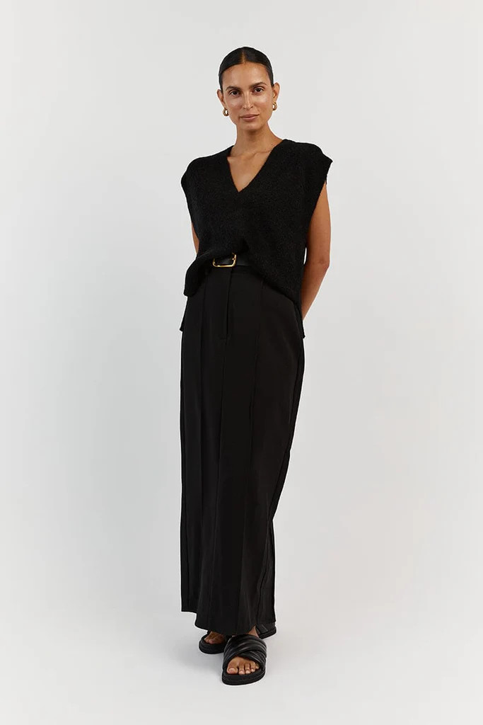 RAF BLACK KNIT VEST | DISSH