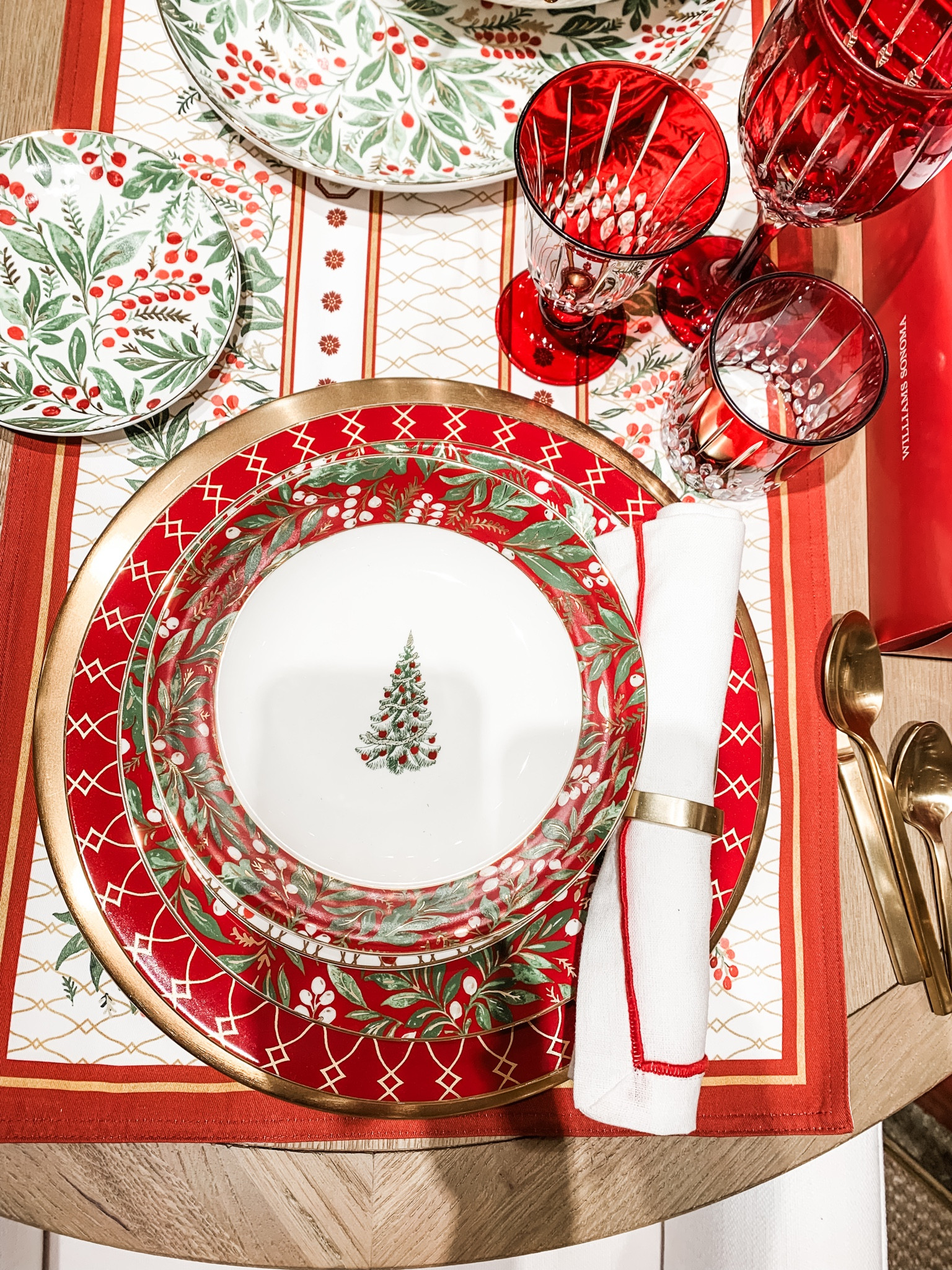 Christmas Place Setting
Christmas table setting
Christmas dishes
Christmas plates 
Christmas napkins
Red plaid tartan 
Gold flatware 
Red plaid table runner
Table cloth
Holiday decor
Christmas decor
Traditional Christmas
Williams Sonoma
Christmas dinner
Christmas party


#LTKSeasonal #LTKHoliday #LTKhome