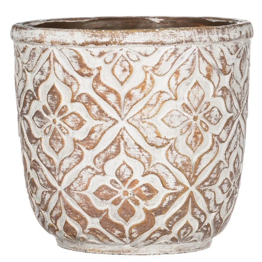 Sullivans Patterned Round Pot 6.75"H Brown | Walmart (US)