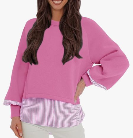 Pink sweatshirt 

#LTKFindsUnder100 #LTKFindsUnder50 #LTKOver40
