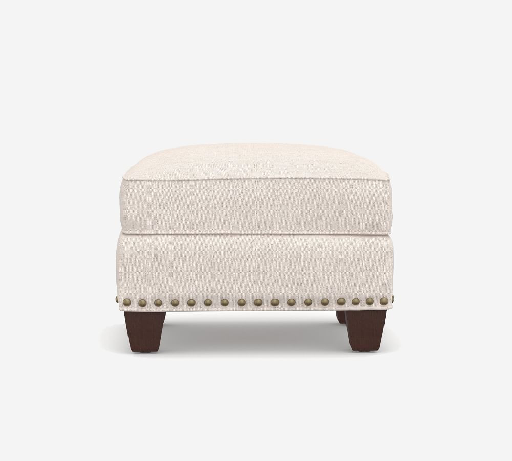 Irving Upholstered Storage Ottoman with Nailheads | Pottery Barn (US)
