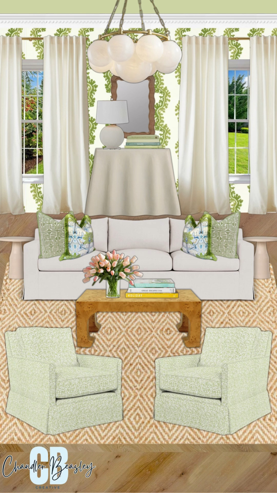 A living room ready for hosting! 

#virtualdesign #homeinspo

#LTKStyleTip #LTKHome #LTKVideo