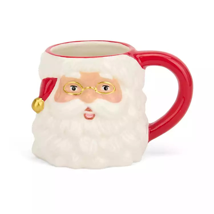 New! Holly Santa Christmas Mug | Kirklands